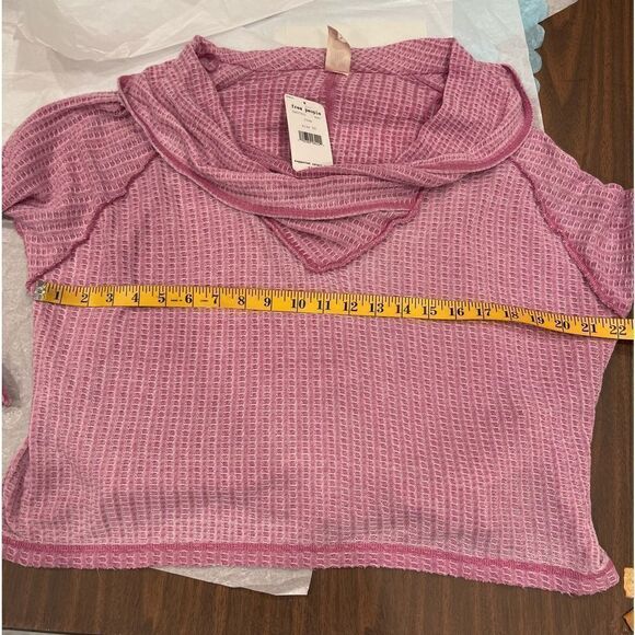 Free People Wildcat Washed Mauve Thermal Long SleeveTop .Size XS - Picture 14 of 14
